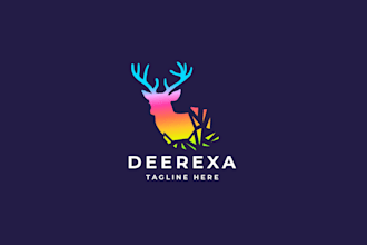 create professional outdoor hunting deer and fishing logo