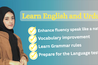 teach you english and urdu language