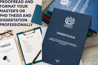 proofread and format masters or phd dissertation and thesis