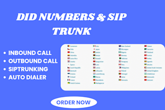 setup inbound and outbound call did number with sip trunking