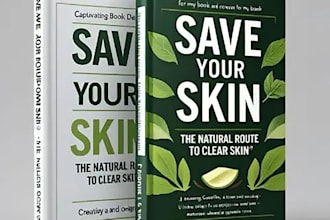create a natural and elegant book cover for natural route clear skin