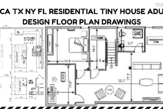 ca tx ny fl residential tiny house adu design floor plan drawings