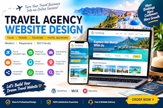 design travel agency website tour booking tourism hotel website vacation leads