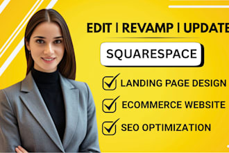 edit squarespace website revamp squarespace build squarespace update squarespace