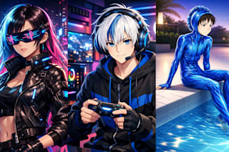 anime ai art of your oc or character