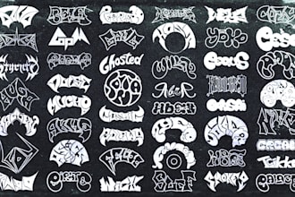 make a unique custom type font logo graffiti for you