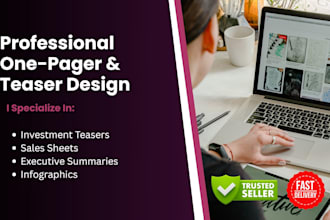 design a one pager report, template