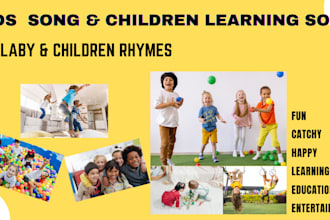 be your female  singer, children music, kid nursery rhymes, learning music