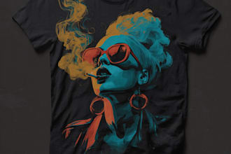 design a unique and edgy custom t shirt design