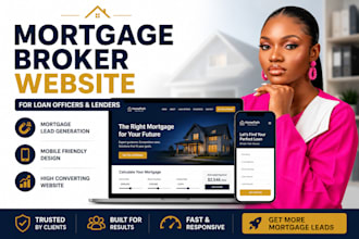 design mortgage landing page broker website for loan officers lenders