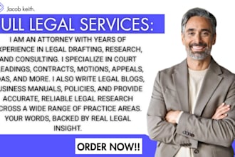 write court pleadings lawsuit petition legal motion appeal answer nda complaint
