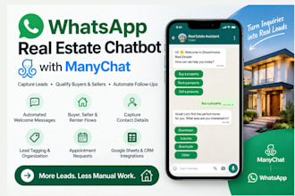build  a whatsapp real estate chatbot with manychat for lead generation
