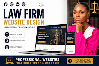 design law firm website lawyers landing page attorneys notaries website