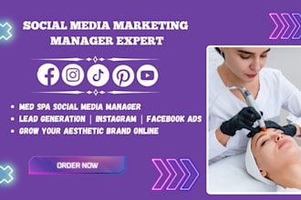 be your med spa social media manager and generate med spa aesthetic clinic leads