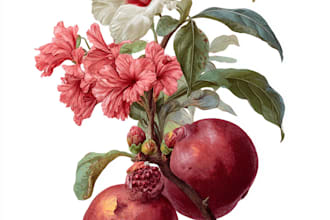 draw botanical illustrations of flowers