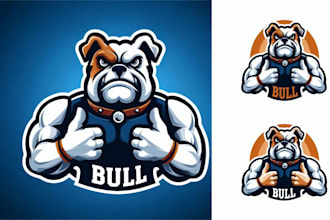 design eye catchy bull dog logo with express delivery