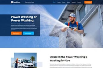 design pressure washing website gutter cleaning commercial cleaning website
