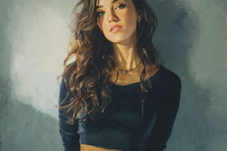 realistic digital portrait art in oil painting style