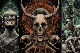 create dark art illustration