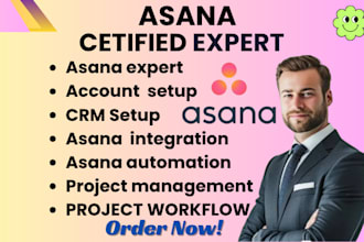 be your asana expert for project setup, asana consultant ,