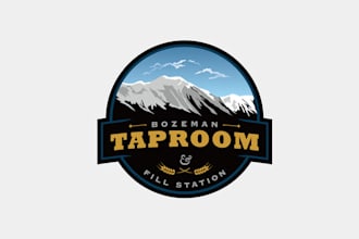 design awesome taproom fill station logo