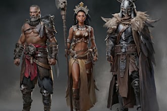 design a fantasy, dark fantasy character concept