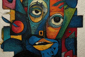 create magical abstract art, psychedelic, surrealism, cubism