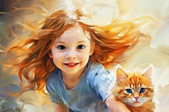 watercolor children storybook illustration