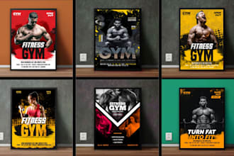 design fitness, gym, health, workout flyers for you