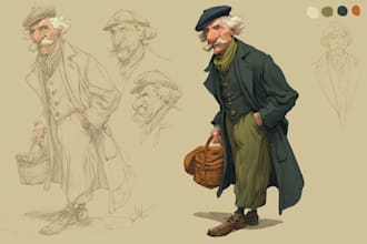 create character concept art sketch