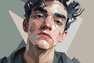 draw portrait vector illustration