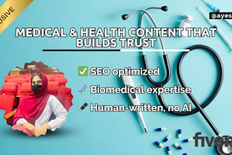 create SEO friendly health and medical articles