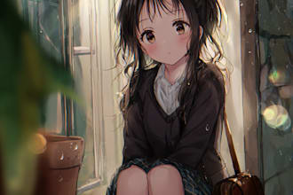draw character illustration, fan art in anime style