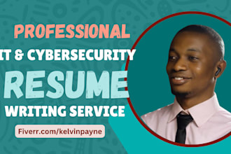 write professional tech IT cybersecurity data science engineering resume writing
