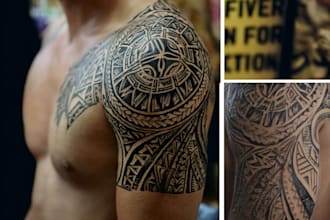 design a polynesian maori tribal tattoo