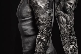 create stunning custom realism tattoo sleeves
