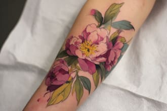 create a watercolor tattoo design