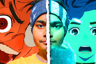 design eye catching anime thumbnails for youtube