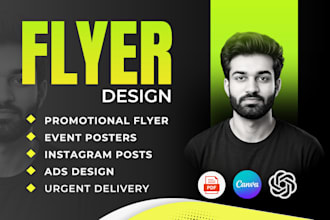 design eye catching promotional, marketing, and event flyers