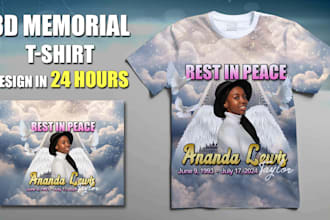 design memorial funeral program rip in loving memory tshirt design