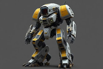 draw or design mechs robots concepts