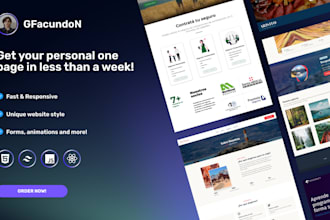 build a responsive and modern personal one page website