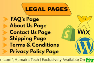 design shopify privacy policy and legal pages