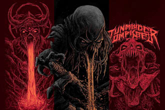 draw detailed illustration dark art