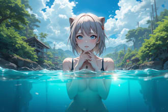 draw an sfw or nsfw art in anime or semi realistic style