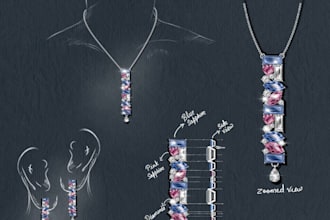 create professional jewellery sketches in procreate
