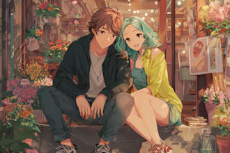 do anime fanart, digital art, vtuber, couple art and cartoon for you