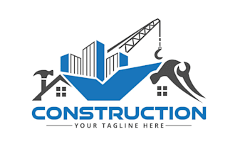 design a modern contractor logo with original concept