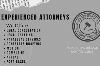 draft in 24h legal documents, complaint, motion, petition, as paralegal