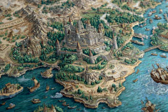 do fantasy map illustration